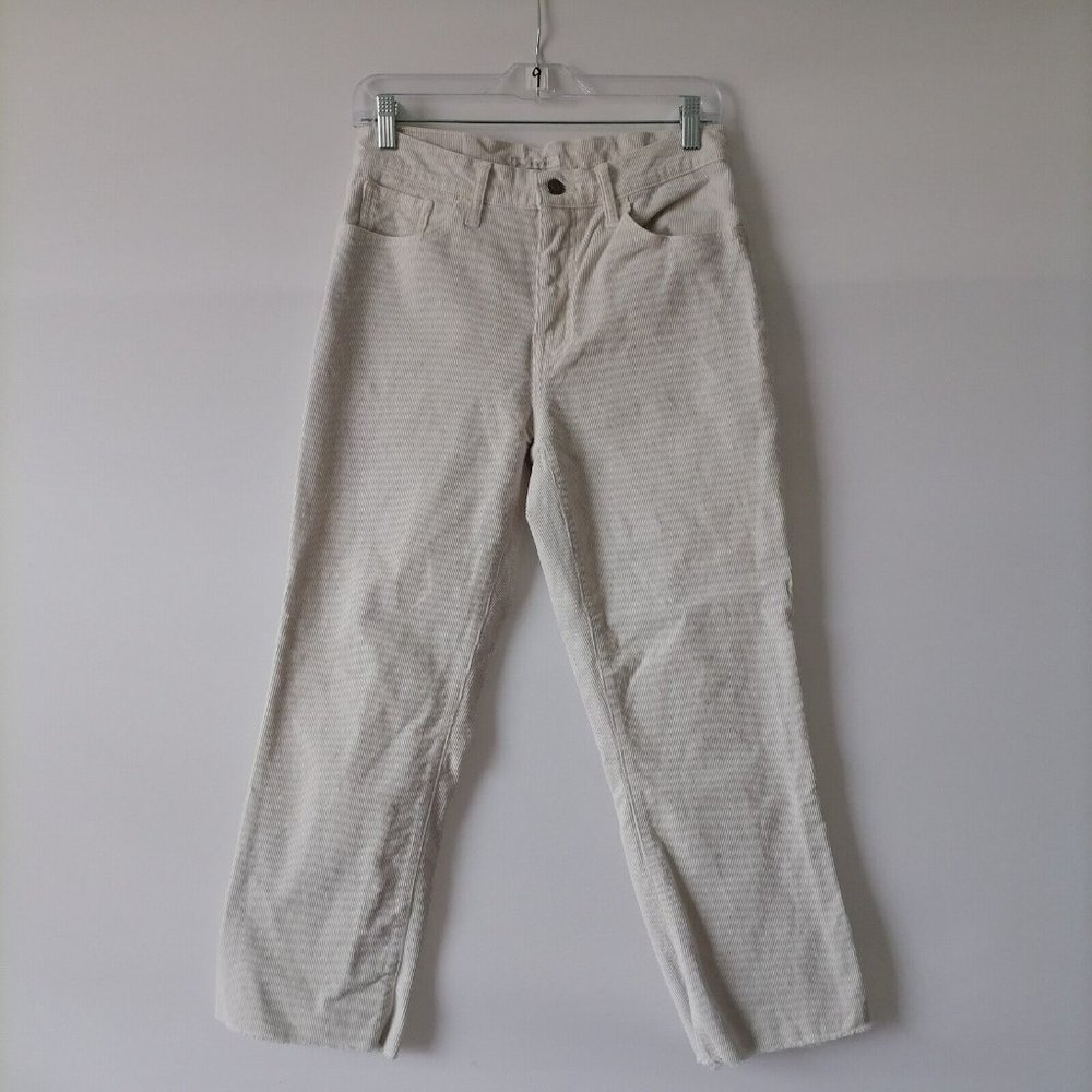 Lucky Brand Womens Ivory High Rise Crop Mini Boot Ankle Jeans Size 8/29